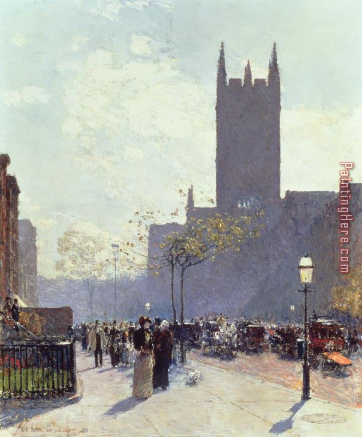 childe hassam Lower Fifth Avenue